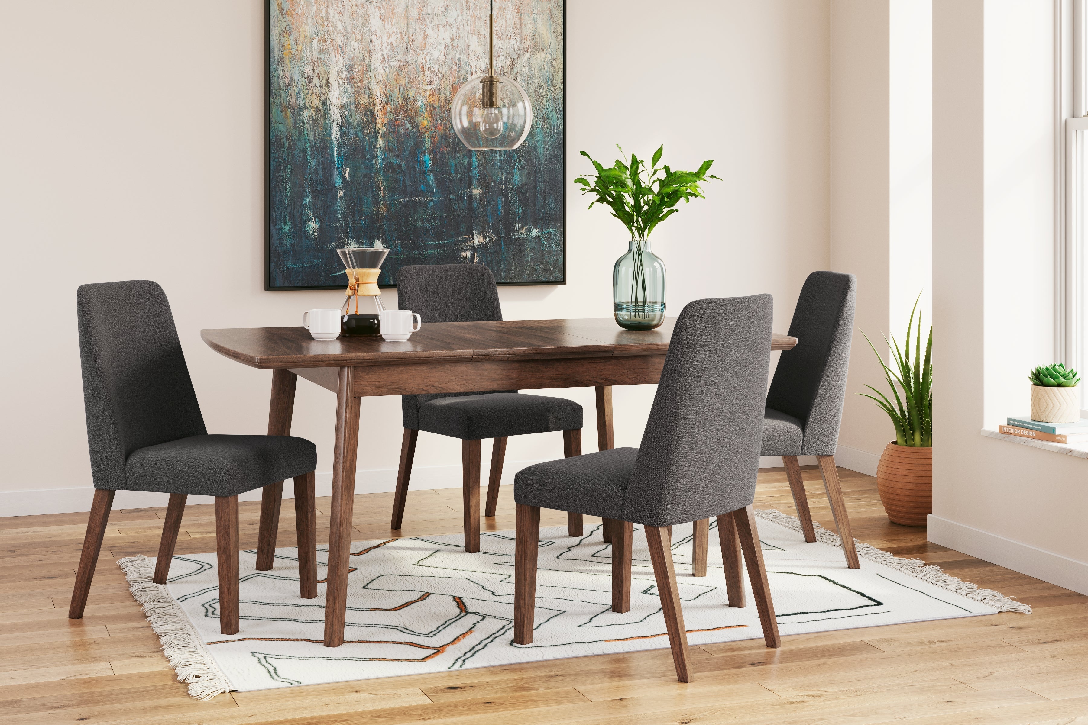 Lyncott Charcoal/Brown Dining Chair, Set of 2 - D615-02 - Bien Home Furniture & Electronics