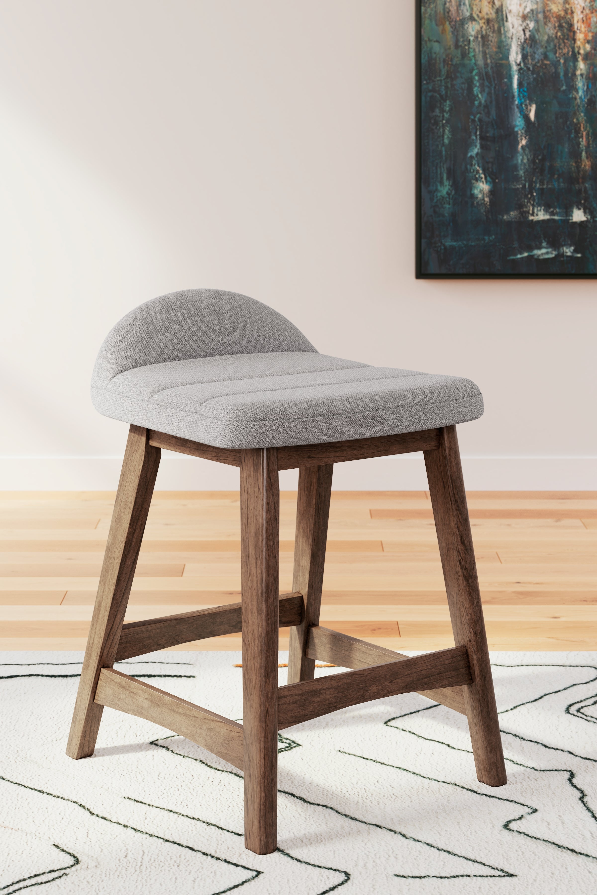 Lyncott Light Gray/Brown Counter Height Barstool, Set of 2 - D615-124 - Bien Home Furniture & Electronics