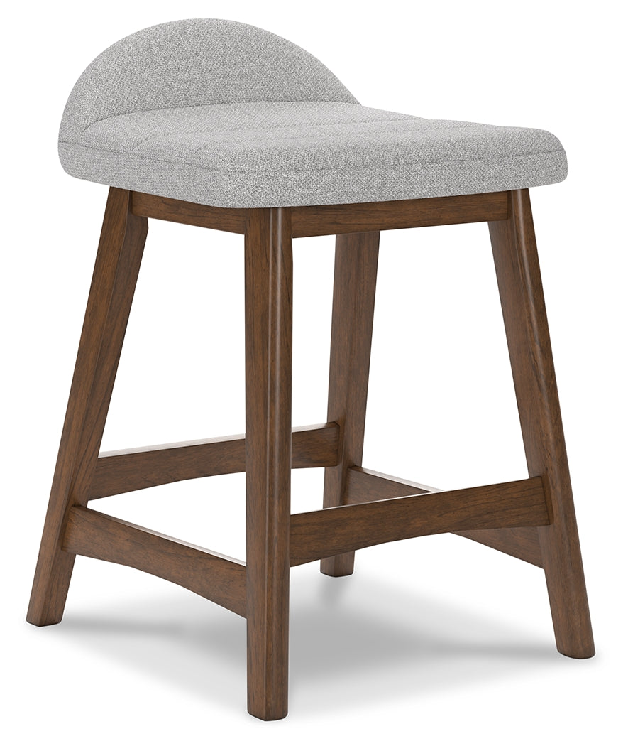 Lyncott Light Gray/Brown Counter Height Barstool, Set of 2 - D615-124 - Bien Home Furniture & Electronics
