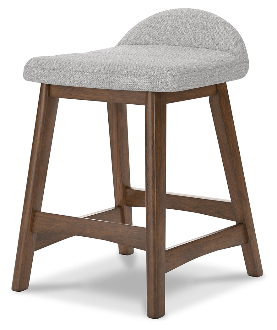 Lyncott Light Gray/Brown Counter Height Barstool, Set of 2 - D615-124 - Bien Home Furniture & Electronics