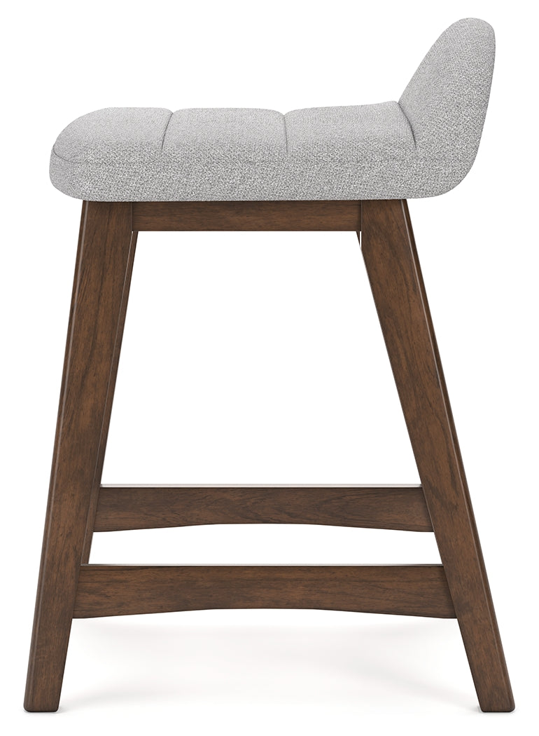 Lyncott Light Gray/Brown Counter Height Barstool, Set of 2 - D615-124 - Bien Home Furniture & Electronics