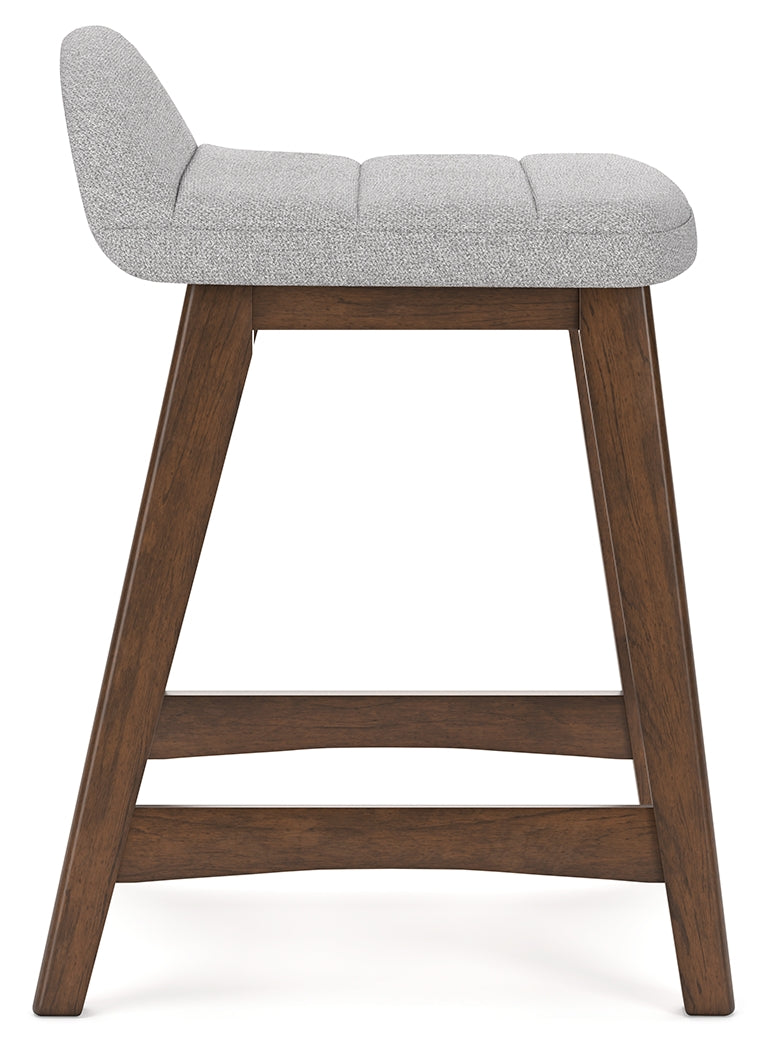 Lyncott Light Gray/Brown Counter Height Barstool, Set of 2 - D615-124 - Bien Home Furniture & Electronics