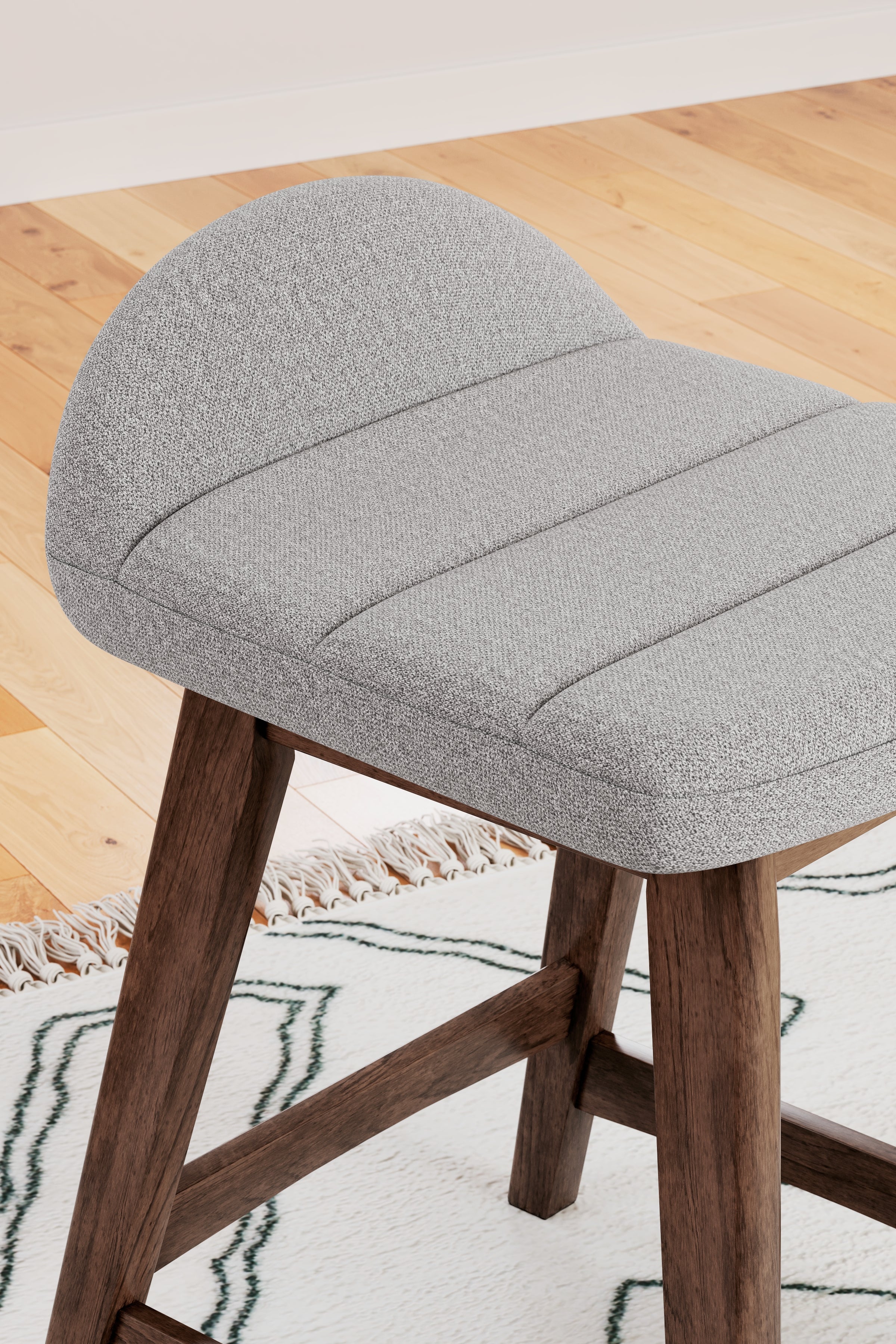 Lyncott Light Gray/Brown Counter Height Barstool, Set of 2 - D615-124 - Bien Home Furniture & Electronics