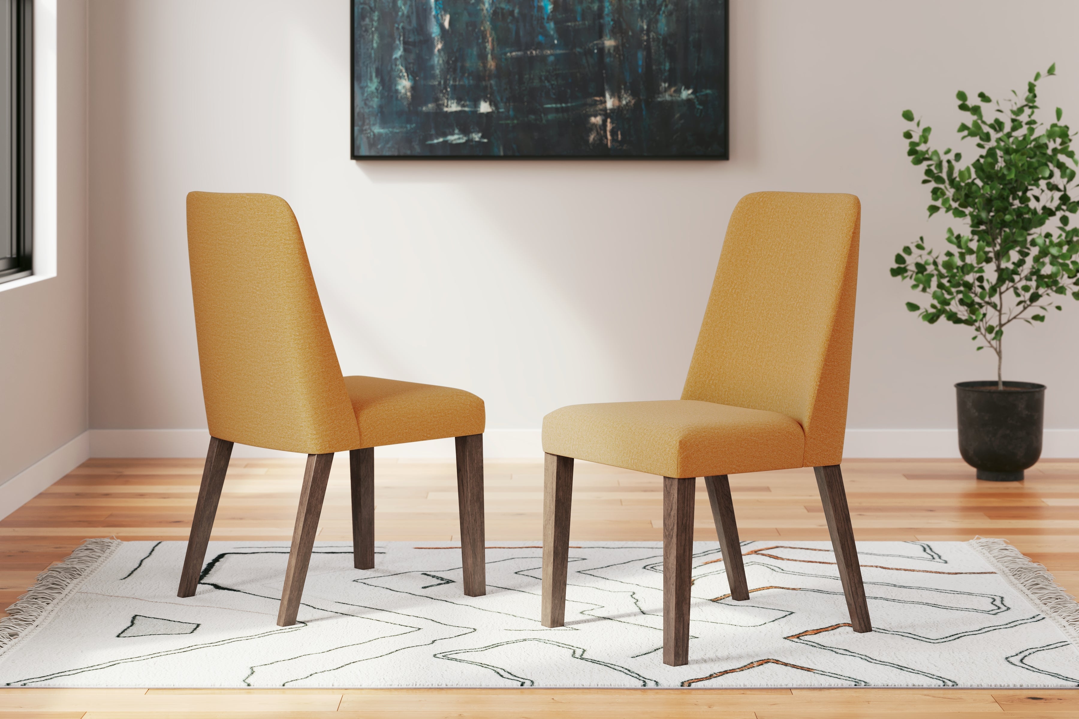Lyncott Mustard/Brown Dining Chair, Set of 2 - D615-04 - Bien Home Furniture & Electronics