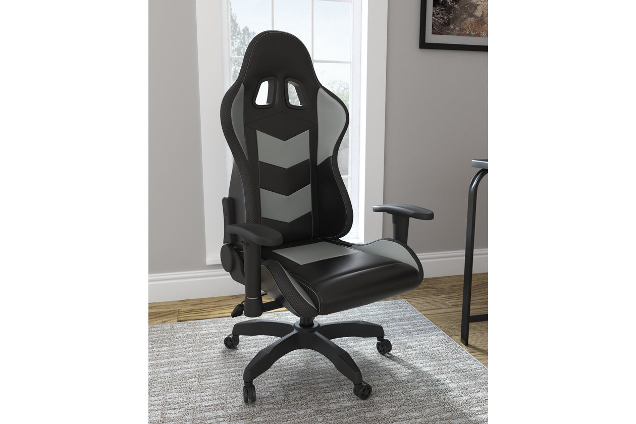 Lynxtyn Black/Gray Home Office Desk Chair - H400-09A - Bien Home Furniture &amp; Electronics