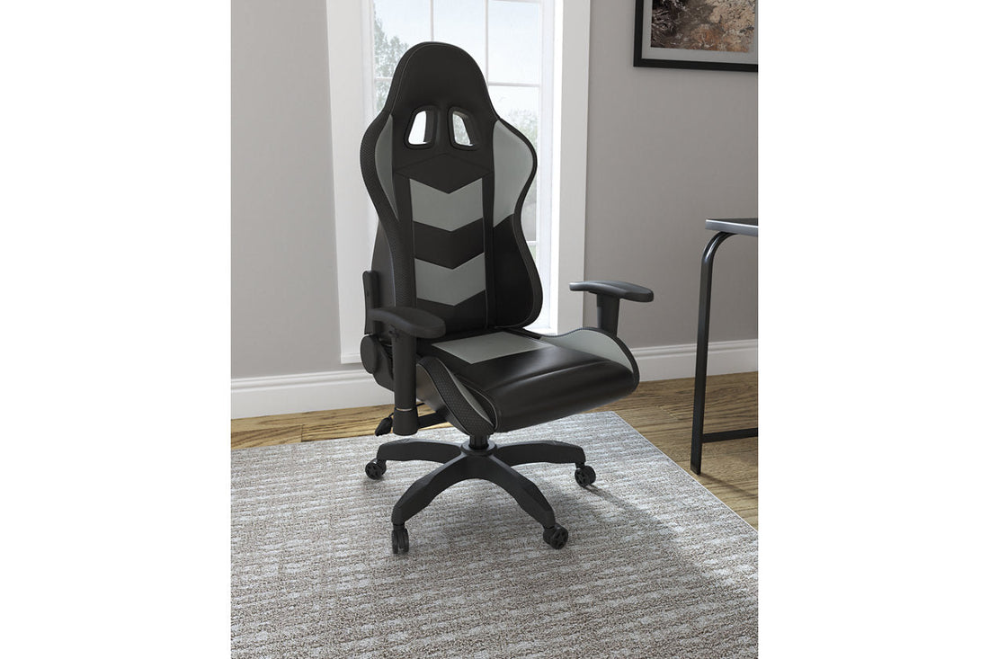 Lynxtyn Black/Gray Home Office Desk Chair - H400-09A - Bien Home Furniture &amp; Electronics
