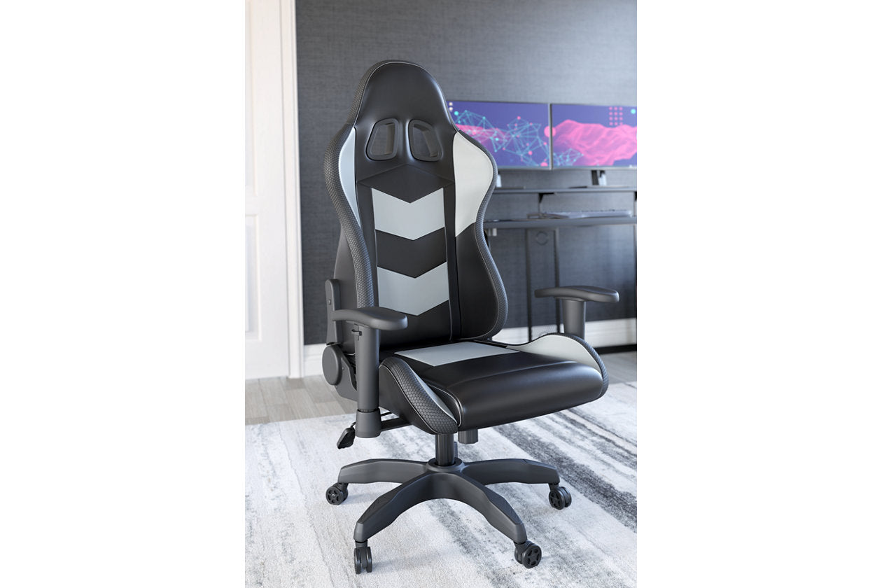 Lynxtyn Black/Gray Home Office Desk Chair - H400-09A - Bien Home Furniture & Electronics