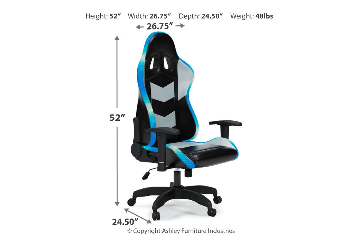 Lynxtyn Black/Gray Home Office Desk Chair - H400-09A - Bien Home Furniture & Electronics