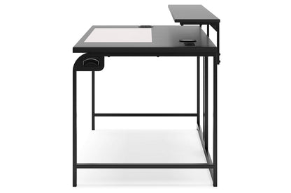 Lynxtyn Black Home Office Desk - H400-144 - Bien Home Furniture &amp; Electronics