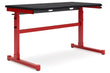 Lynxtyn Red/Black Adjustable Height Home Office Desk - H400-411 - Bien Home Furniture & Electronics