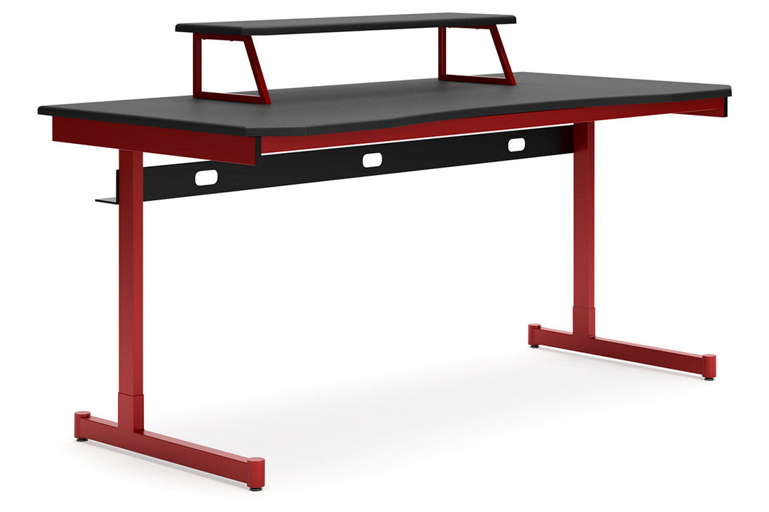 Lynxtyn Red/Black Home Office Desk - H400-127 - Bien Home Furniture &amp; Electronics