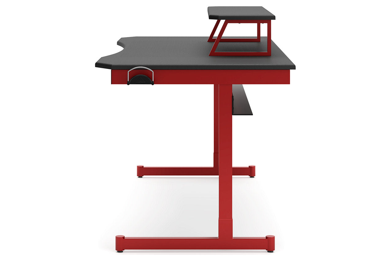 Lynxtyn Red/Black Home Office Desk - H400-127 - Bien Home Furniture &amp; Electronics