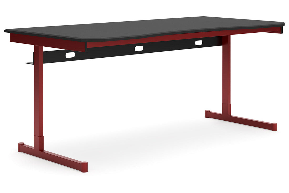 Lynxtyn Red/Black Home Office Desk - H400-427 - Bien Home Furniture &amp; Electronics