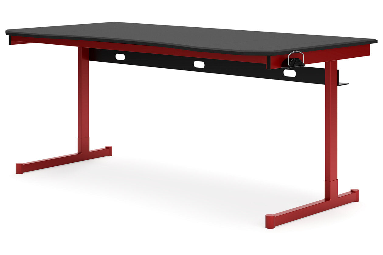Lynxtyn Red/Black Home Office Desk - H400-427 - Bien Home Furniture &amp; Electronics