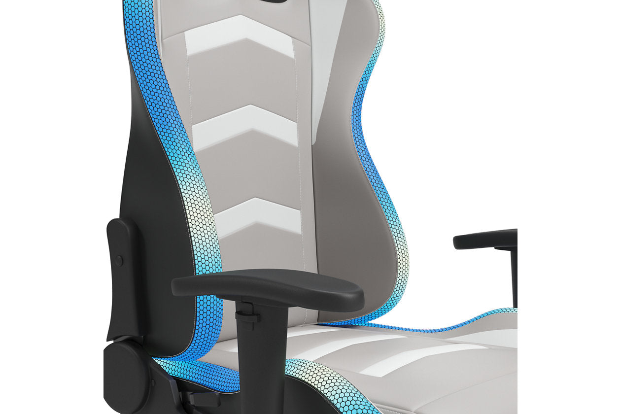 Lynxtyn White/Gray Home Office Desk Chair - H400-08A - Bien Home Furniture & Electronics