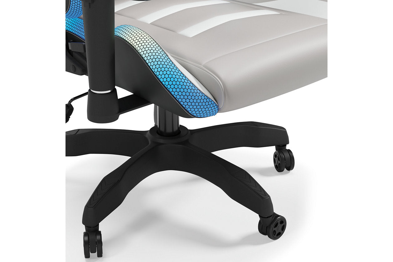 Lynxtyn White/Gray Home Office Desk Chair - H400-08A - Bien Home Furniture & Electronics