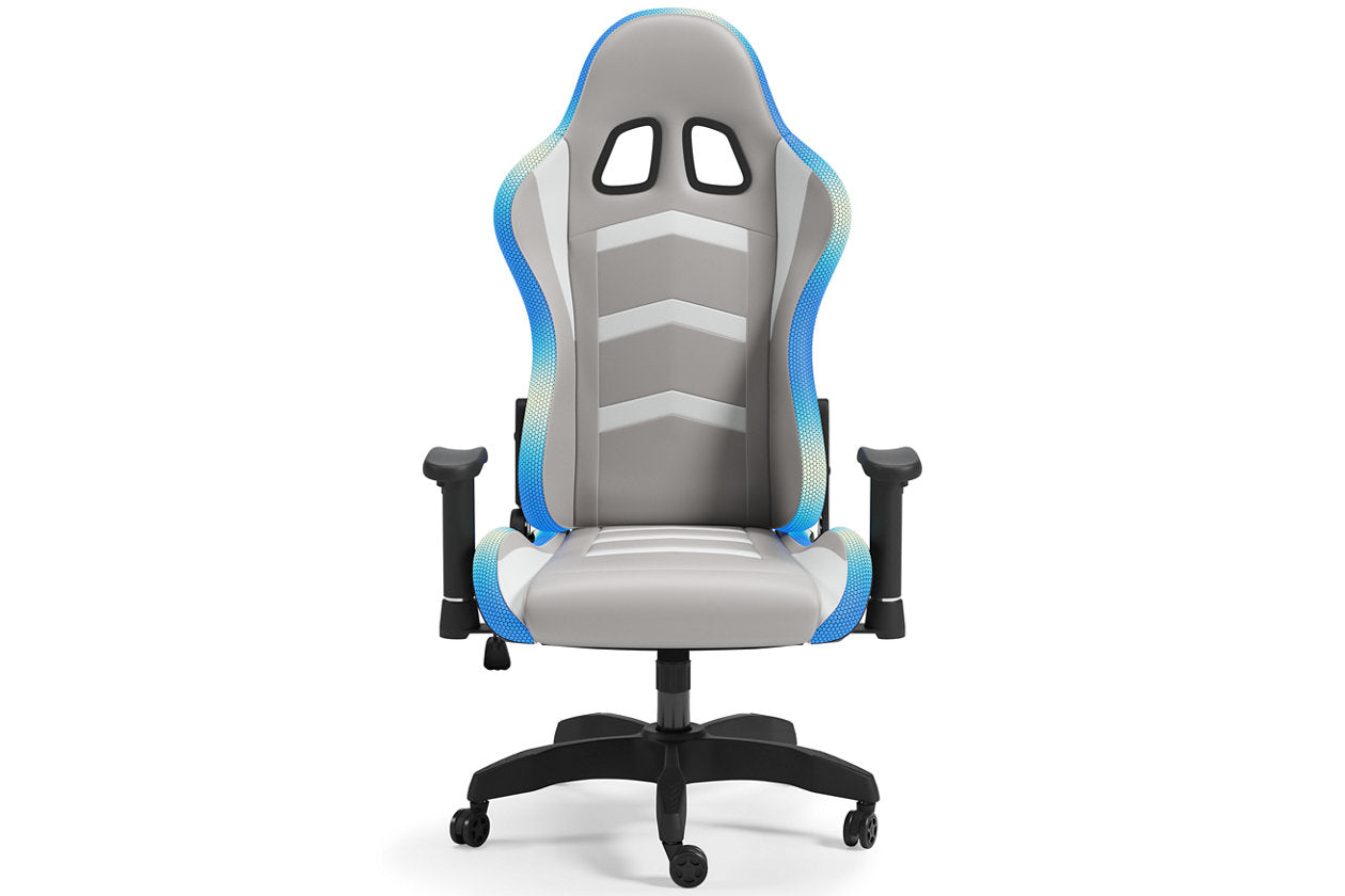 Lynxtyn White/Gray Home Office Desk Chair - H400-08A - Bien Home Furniture & Electronics