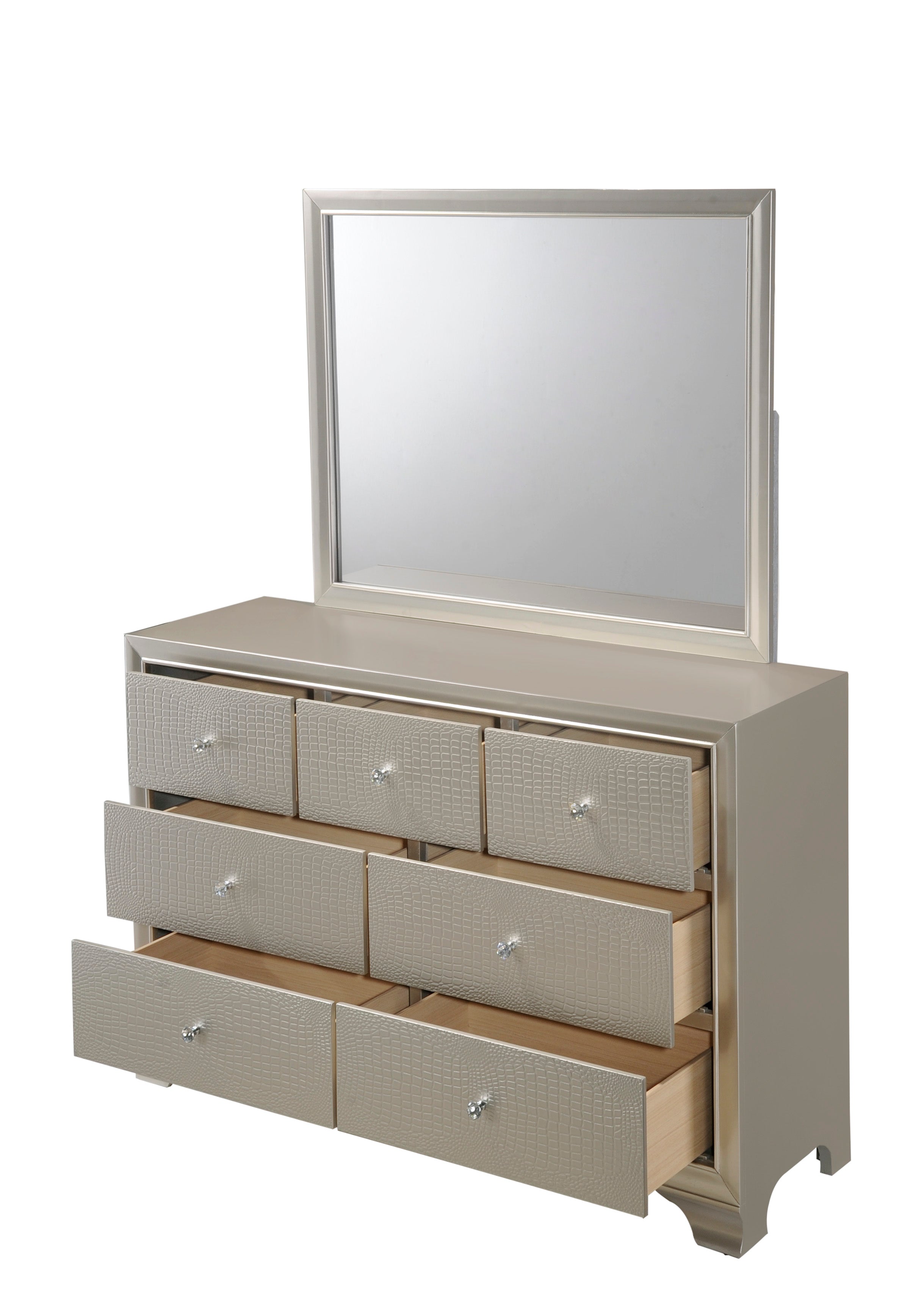 Lyssa Champagne Bedroom Mirror (Mirror Only) - B4300-11 - Bien Home Furniture & Electronics