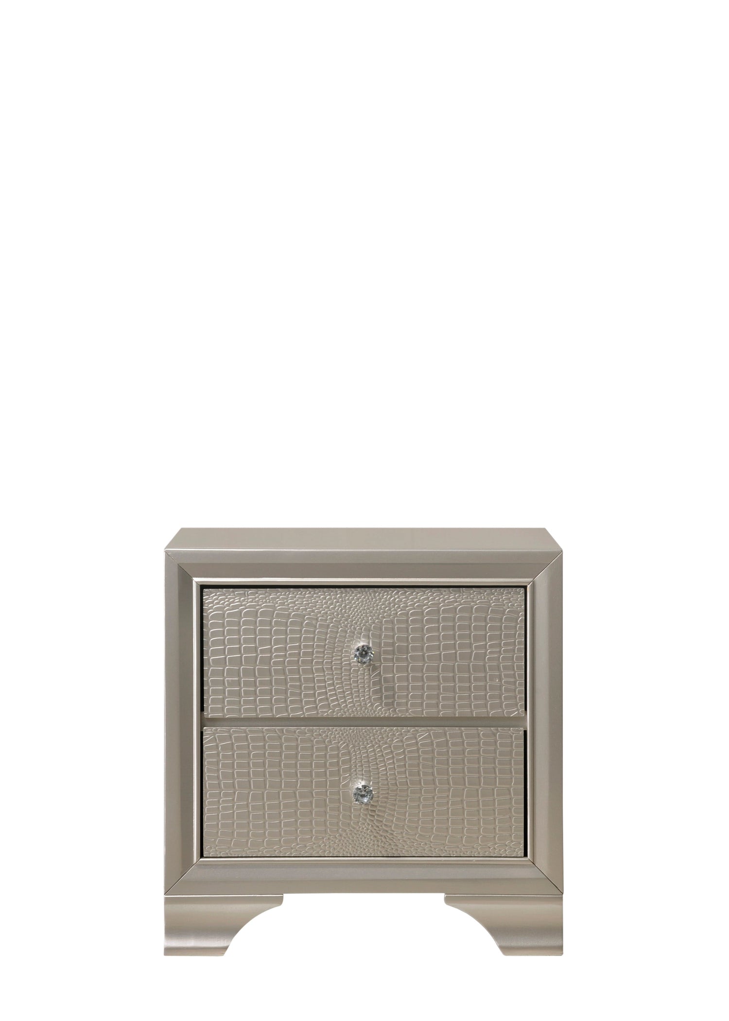 Lyssa Champagne LED Upholstered Panel Bedroom Set - SET | B4300-K-HBFB | B4300-KQ-RAIL | B4300-1 | B4300-11 - Bien Home Furniture & Electronics