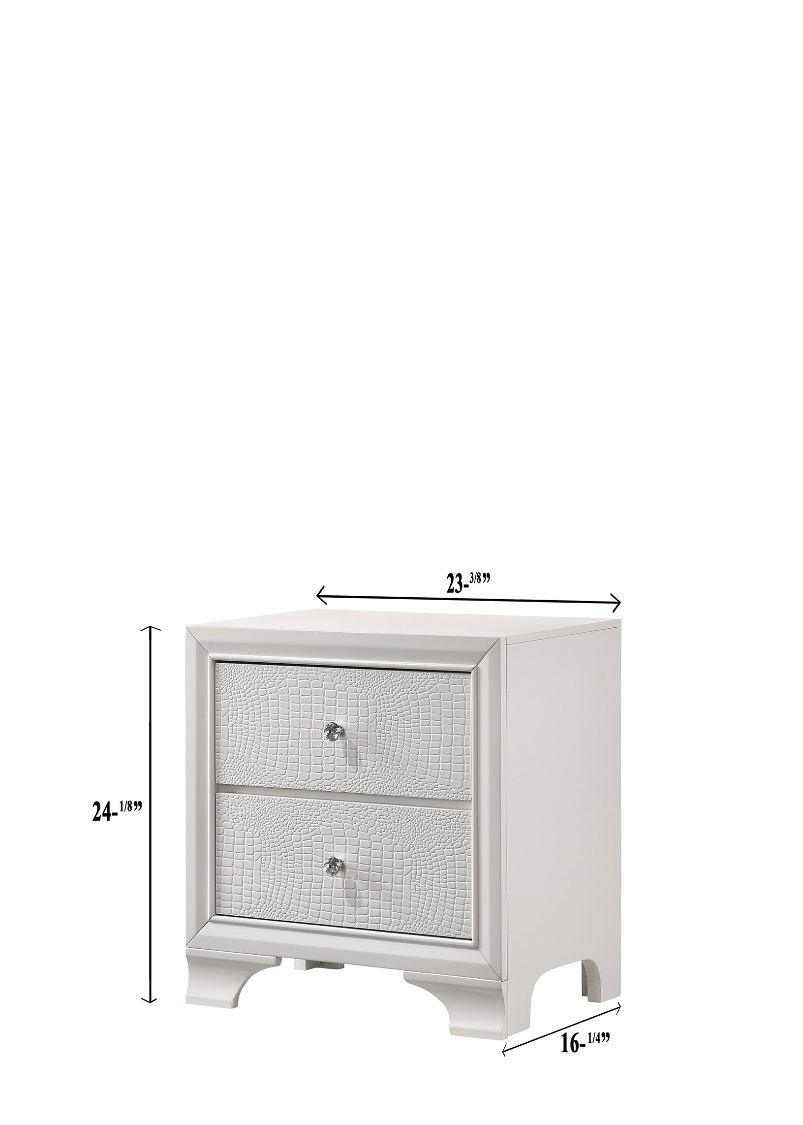 Lyssa Frost Nightstand - B4310-2 - Bien Home Furniture & Electronics