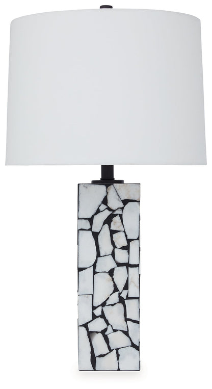 Macaria White/Black Table Lamp - L429044 - Bien Home Furniture &amp; Electronics