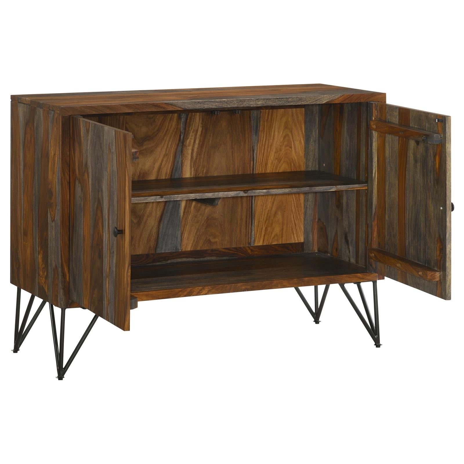 Macon Sheesham Gray 2-Door Accent Cabinet - 959615 - Bien Home Furniture & Electronics