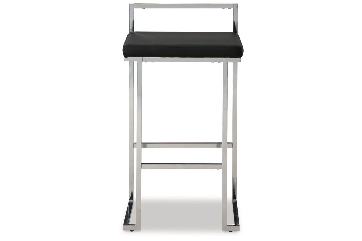 Madanere Black/Chrome Finish Bar Height Barstool, Set of 2 - D275-630 - Bien Home Furniture &amp; Electronics