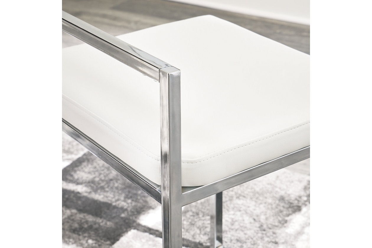 Madanere White/Chrome Finish Bar Height Barstool, Set of 2 - D275-730 - Bien Home Furniture &amp; Electronics