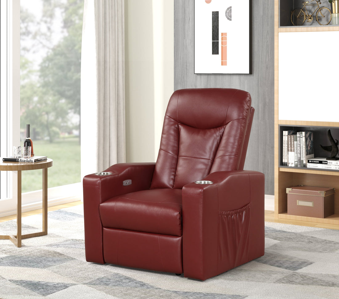 Madison Red Power Recliner - Madison Red - Bien Home Furniture &amp; Electronics