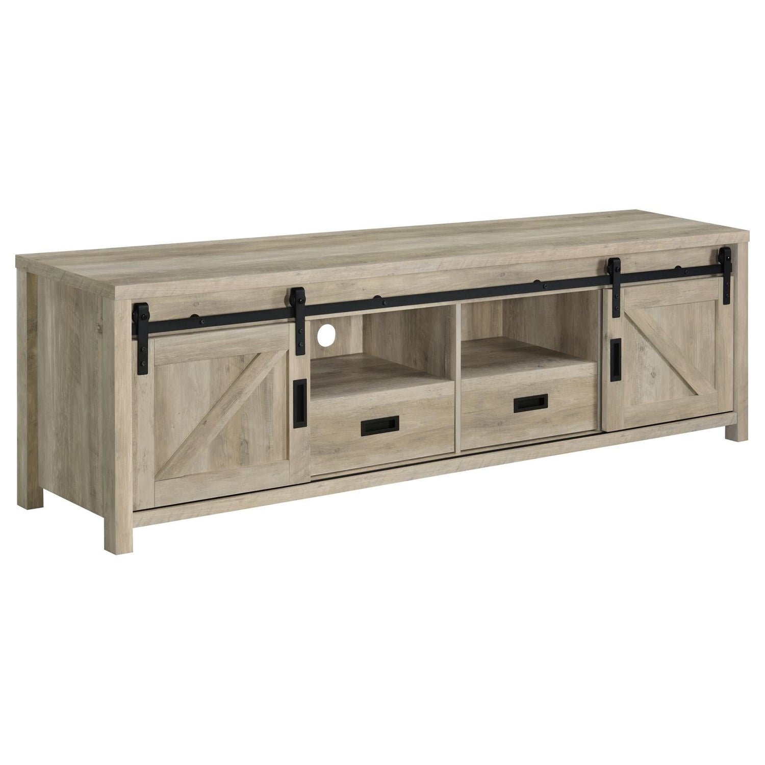 Madra Rectangular TV Console with 2 Sliding Doors - 736263 - Bien Home Furniture & Electronics