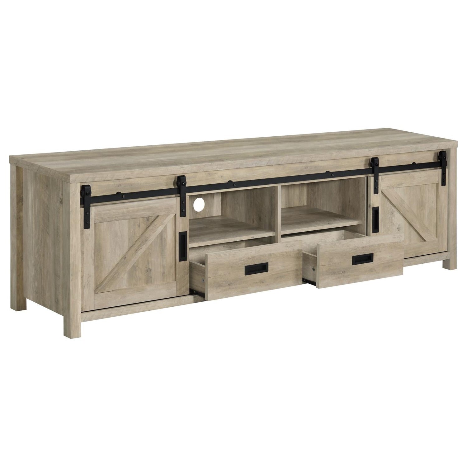 Madra Rectangular TV Console with 2 Sliding Doors - 736263 - Bien Home Furniture & Electronics