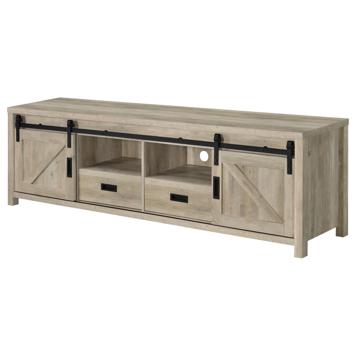 Madra Rectangular TV Console with 2 Sliding Doors - 736263 - Bien Home Furniture & Electronics