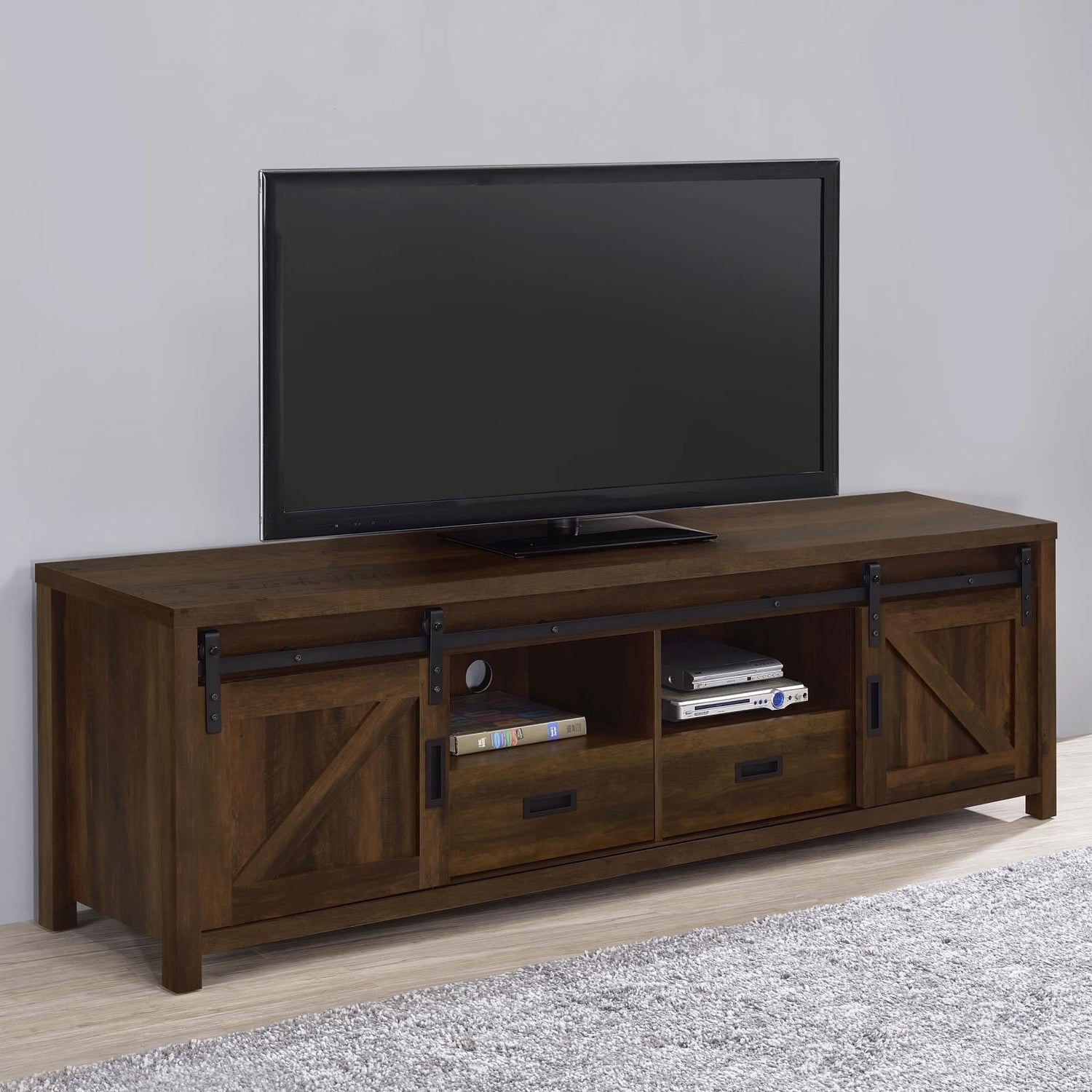 Madra Rectangular TV Console with 2 Sliding Doors - 736273 - Bien Home Furniture & Electronics