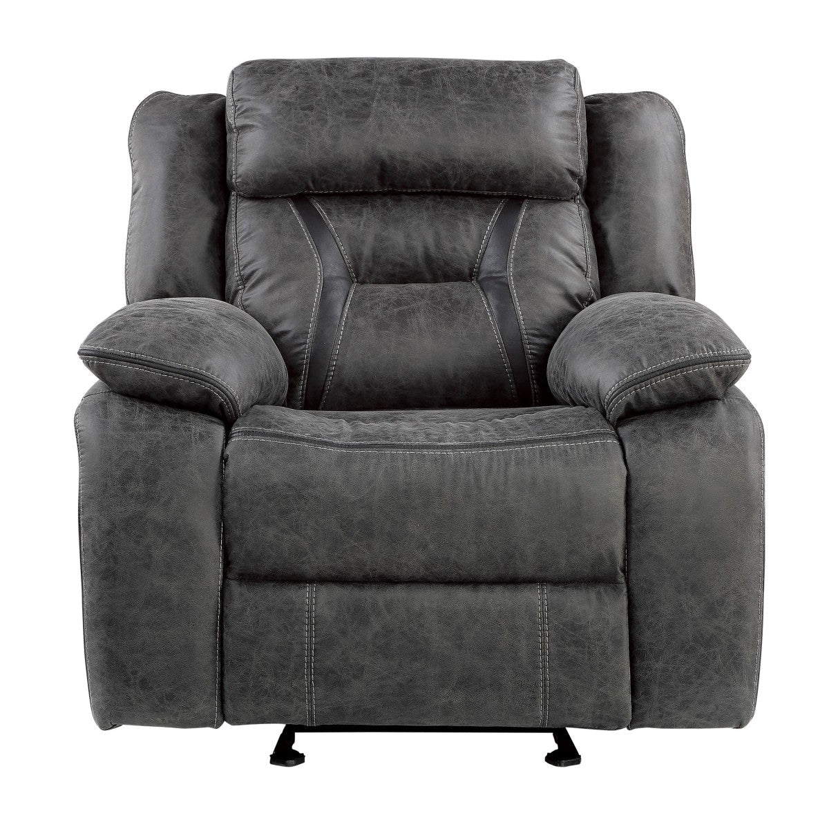 Madrona Hill Gray Double Reclining Living Room Set - SET | 9989GY-1 | 9989GY-2 | 9989GY-3 - Bien Home Furniture & Electronics