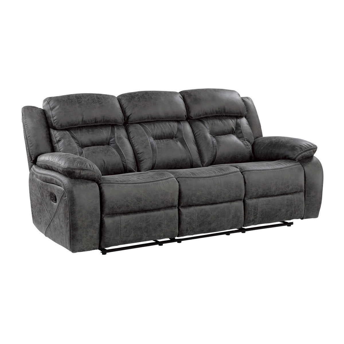 Madrona Hill Gray Double Reclining Sofa - 9989GY-3 - Bien Home Furniture & Electronics
