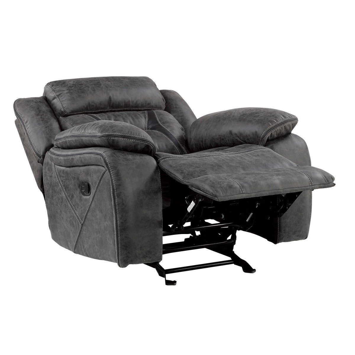 Madrona Hill Gray Glider Reclining Chair - 9989GY-1 - Bien Home Furniture & Electronics