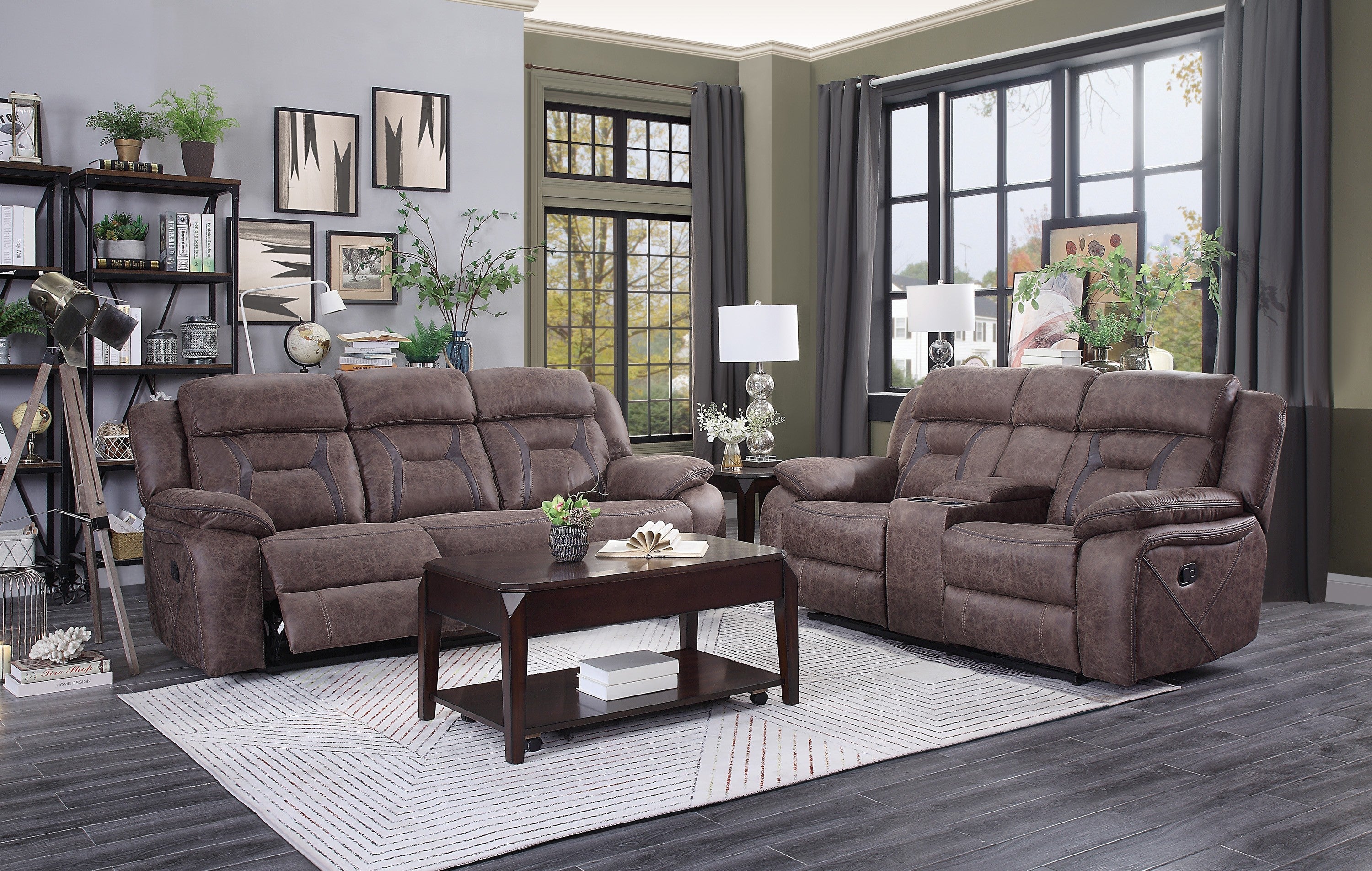 Madrona Reclining Living Room Set - SET | 9989DB-3 | 9989DB-2 | 9989DB-1 - Bien Home Furniture & Electronics