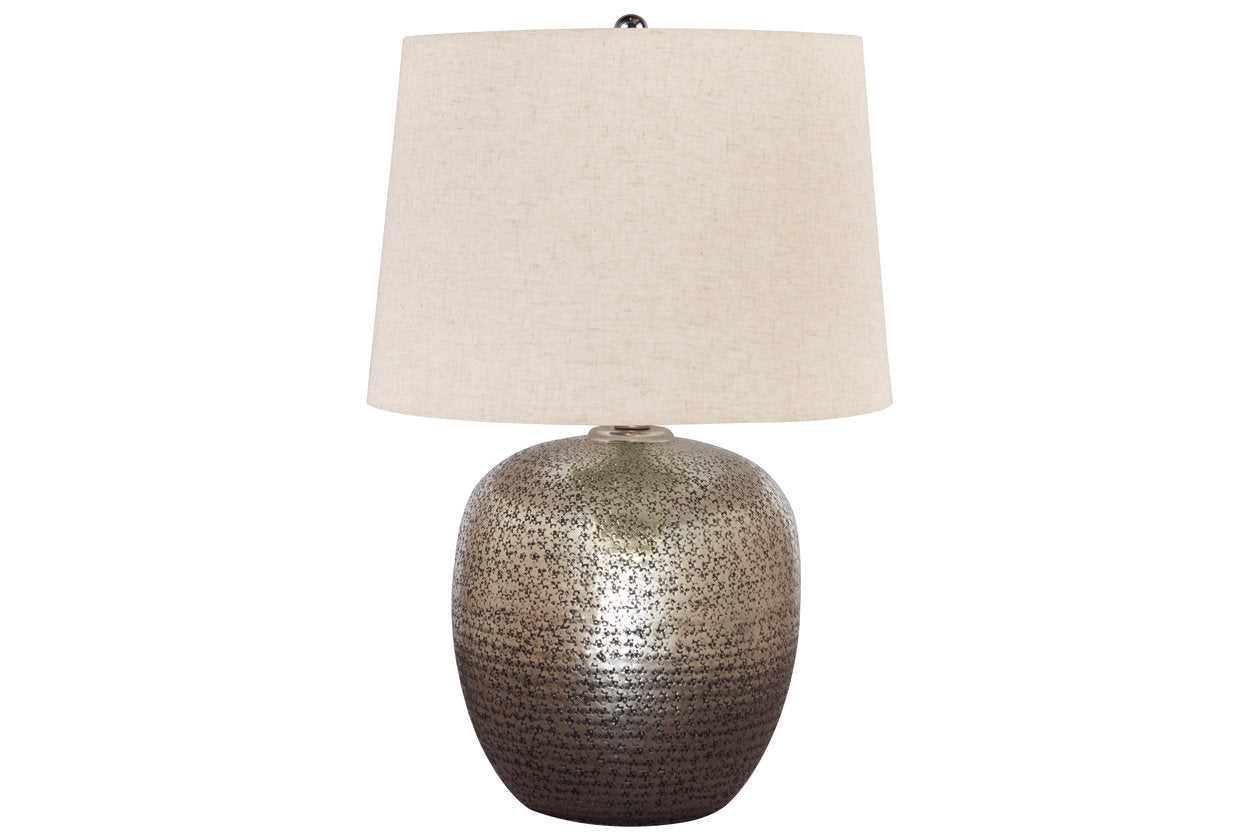Magalie Antique Silver Finish Table Lamp - L207314 - Bien Home Furniture & Electronics