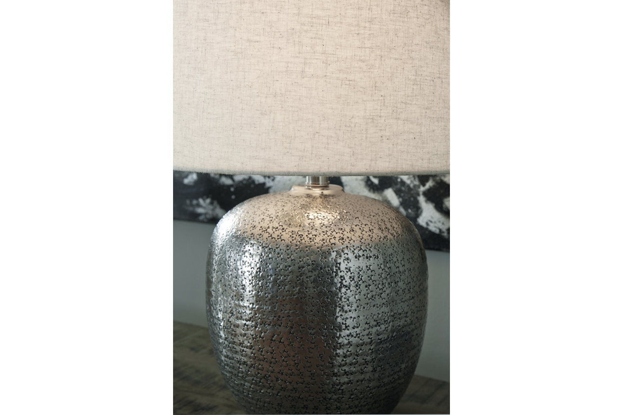 Magalie Antique Silver Finish Table Lamp - L207314 - Bien Home Furniture & Electronics