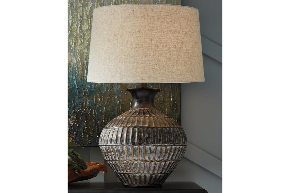 Magan Antique Bronze Finish Table Lamp - L207354 - Bien Home Furniture &amp; Electronics