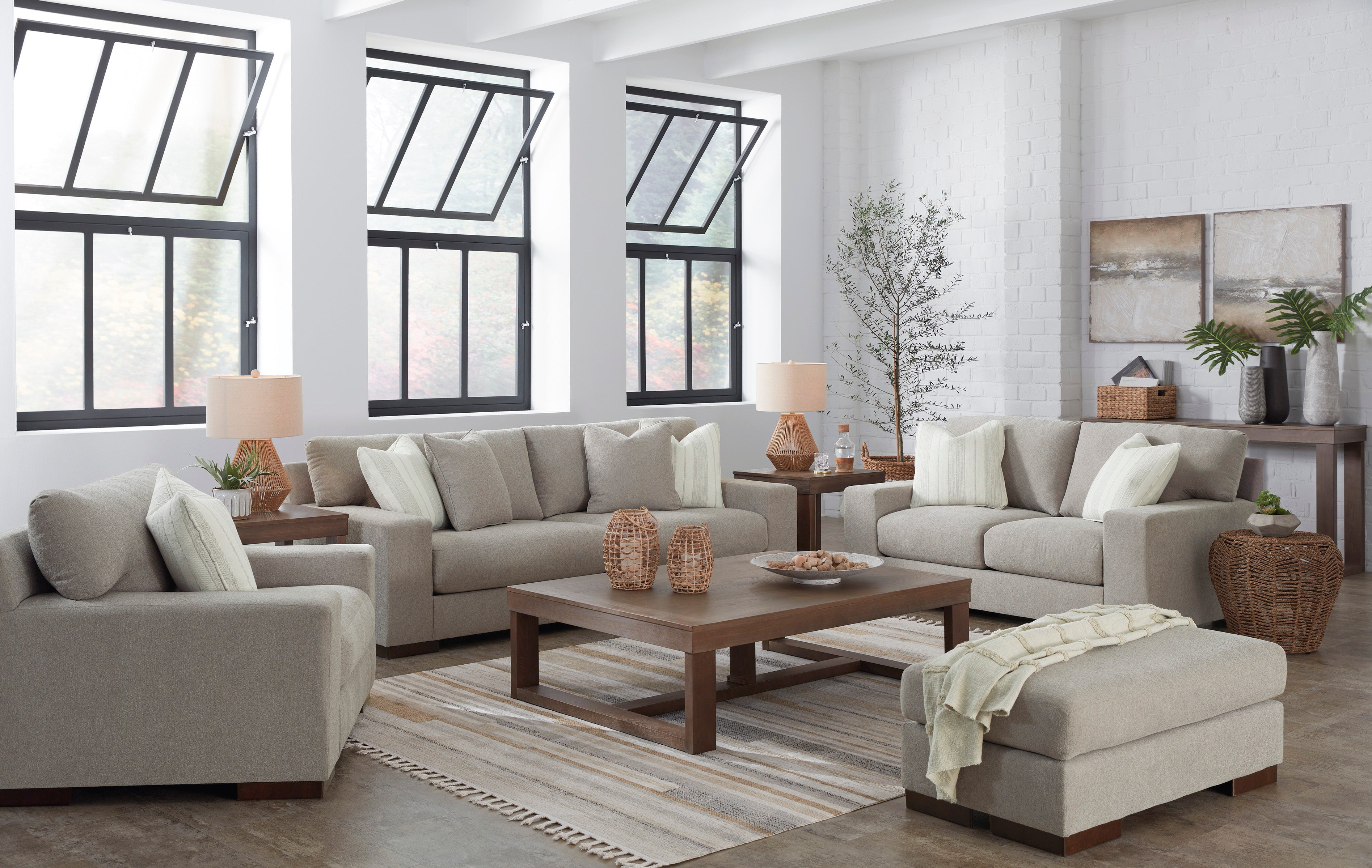 Maggie Flax Living Room Set - SET | 5200438 | 5200435 - Bien Home Furniture &amp; Electronics