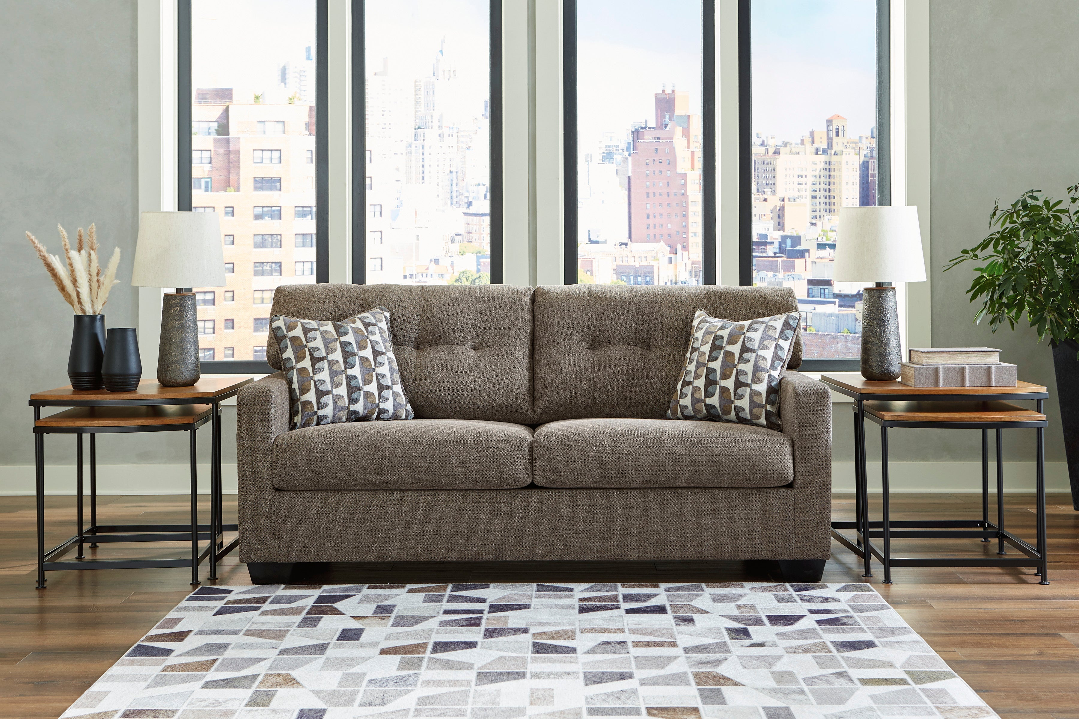 Mahoney Chocolate Living Room Set - SET | 3100538 | 3100535 - Bien Home Furniture & Electronics