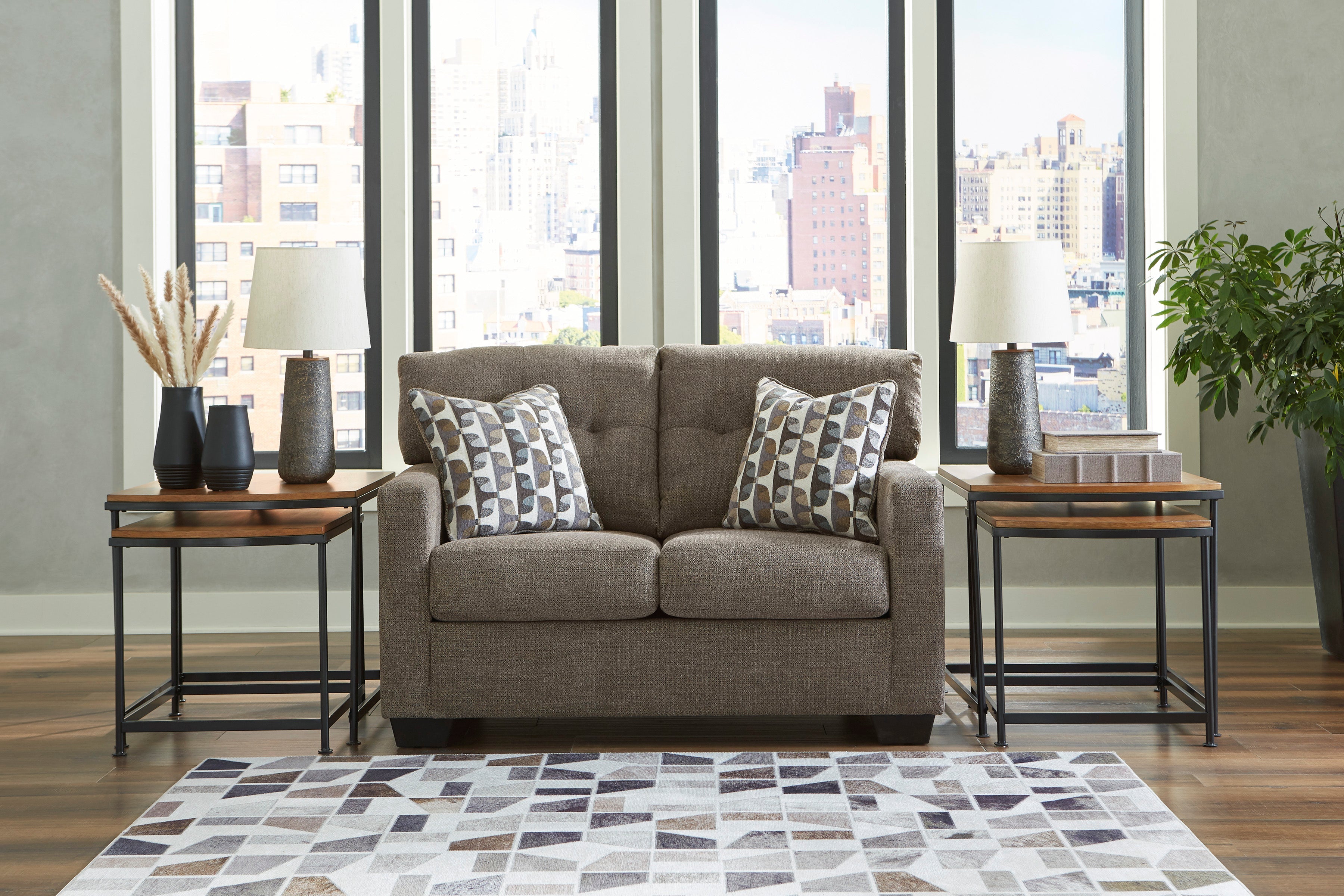 Mahoney Chocolate Living Room Set - SET | 3100538 | 3100535 - Bien Home Furniture & Electronics