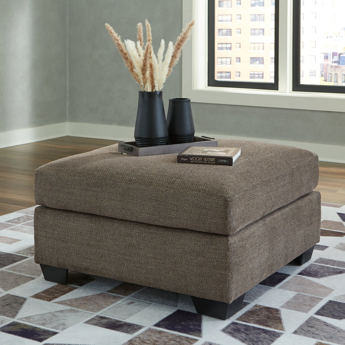 Mahoney Chocolate Oversized Accent Ottoman - 3100508 - Bien Home Furniture &amp; Electronics