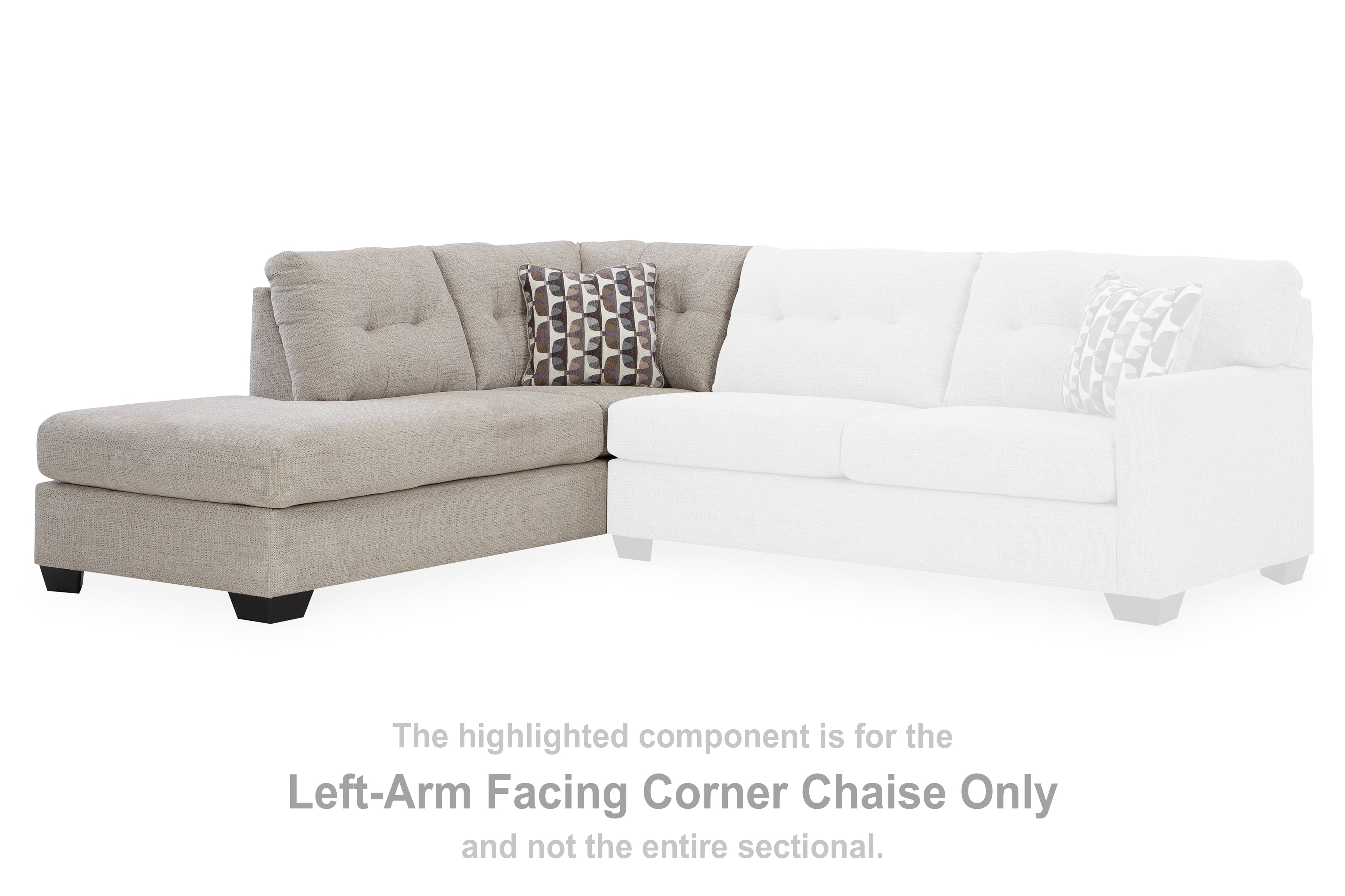 Mahoney Pebble Left-Arm Facing Corner Chaise - 3100416 - Bien Home Furniture & Electronics