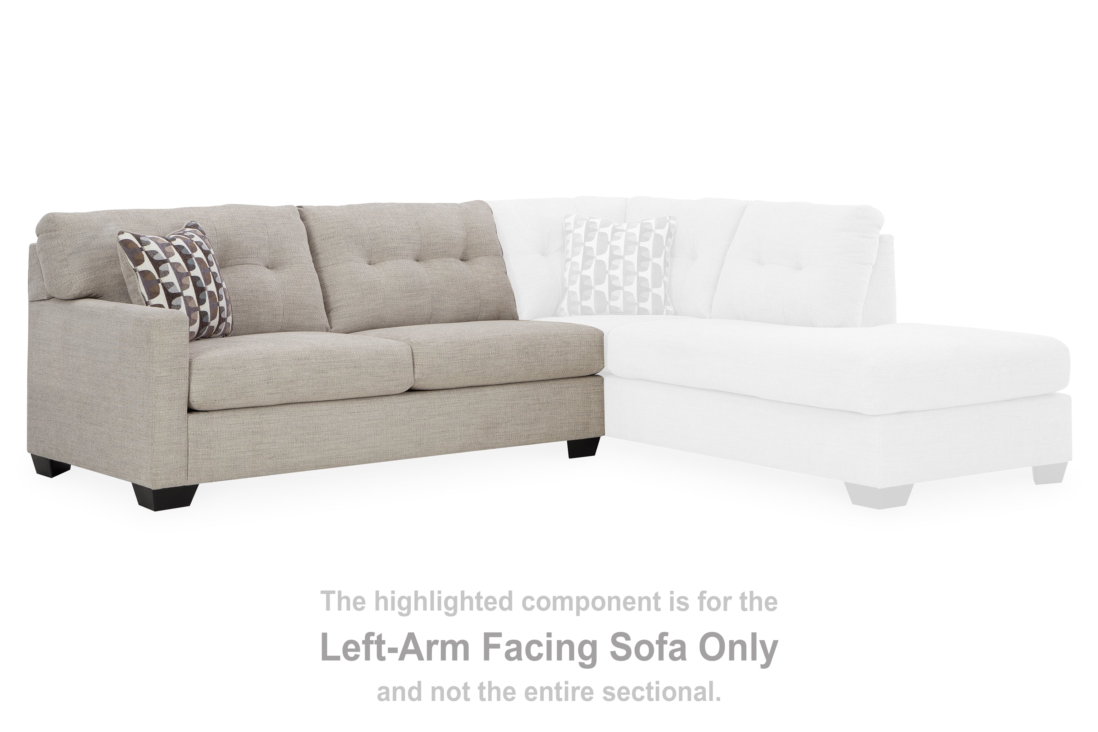 Mahoney Pebble Left-Arm Facing Sofa - 3100466 - Bien Home Furniture & Electronics