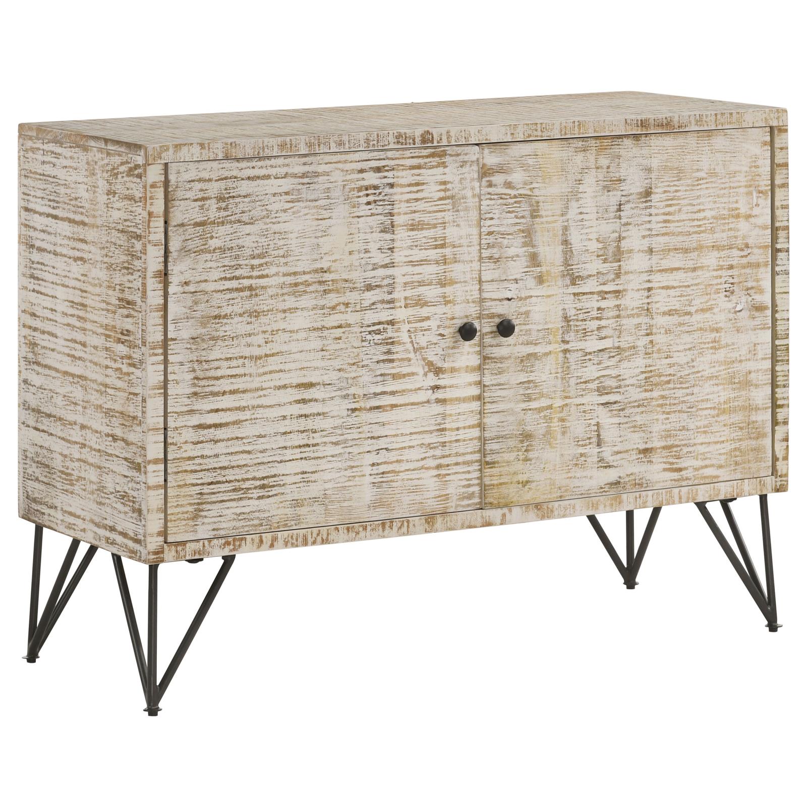 Maille White Washed 2-Door Accent Cabinet - 959652 - Bien Home Furniture & Electronics