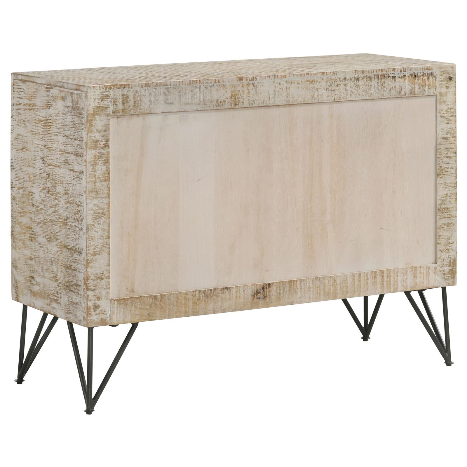 Maille White Washed 2-Door Accent Cabinet - 959652 - Bien Home Furniture & Electronics