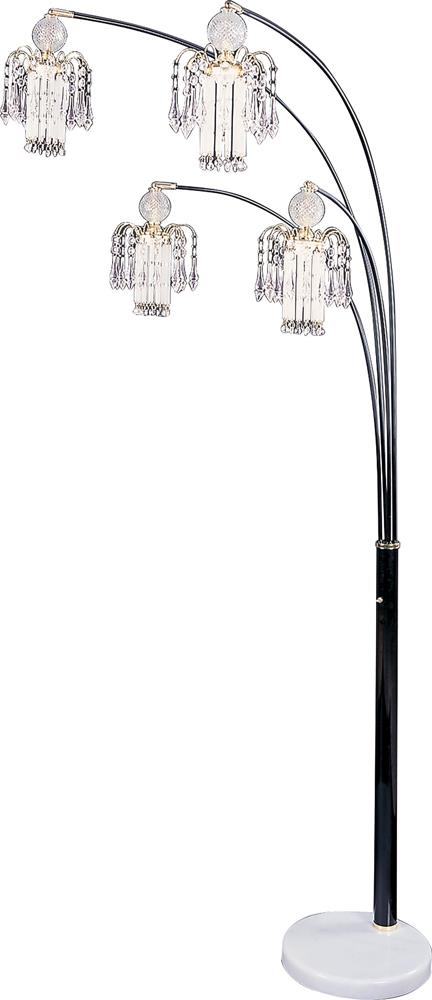 Maisel Floor Lamp with 4 Staggered Shades Black - 1771N - Bien Home Furniture & Electronics