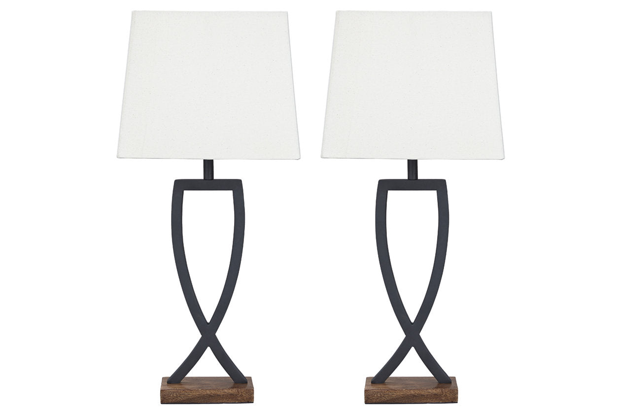 Makara Black/Brown Table Lamp, Set of 2 - L204174 - Bien Home Furniture & Electronics